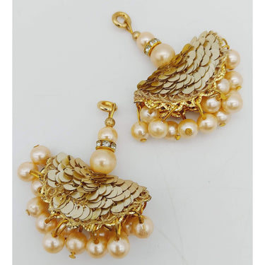 Gold Pearl Beads and Sequins Tassels Latkan, Indian Latkans, Blouse Latkan